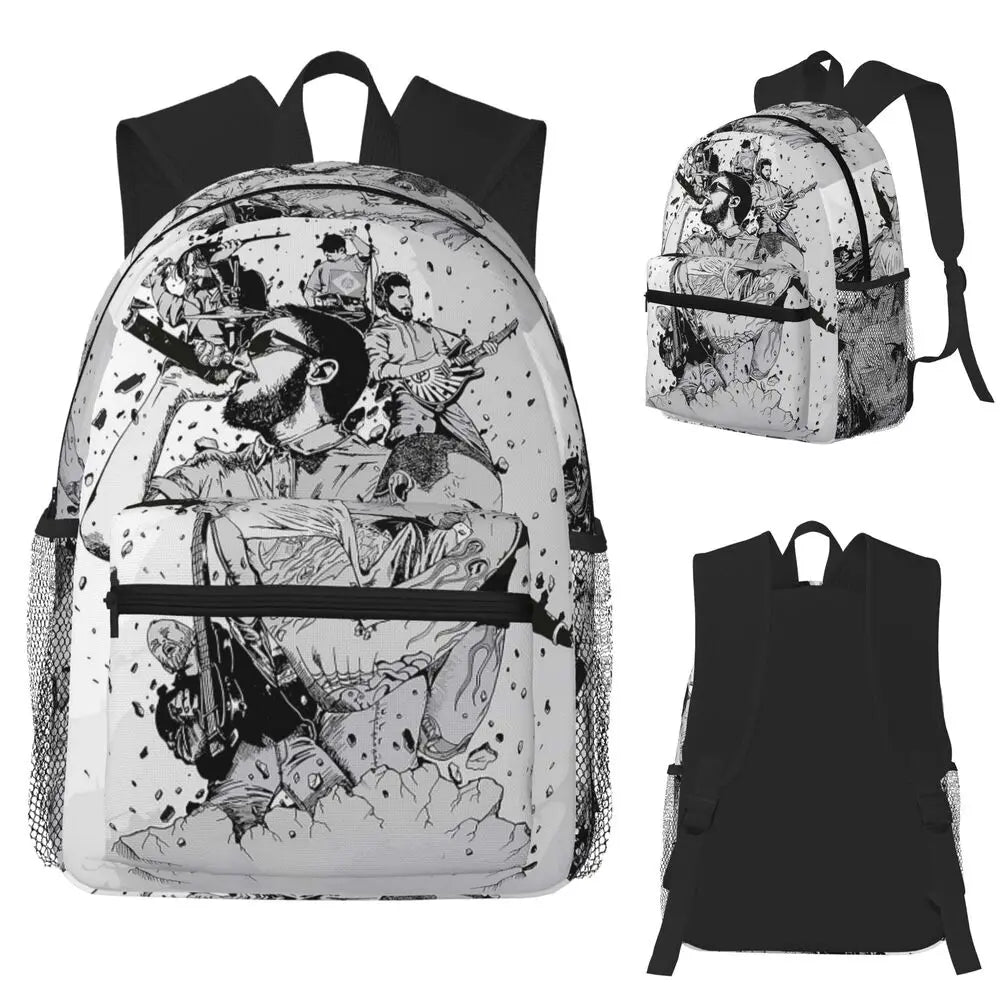 L-Linkin-S P-Park-S Band Student Backpack School Bag Hiking Travel Daypack for Boys Girls Fashion Bookbag Shoulder Bags