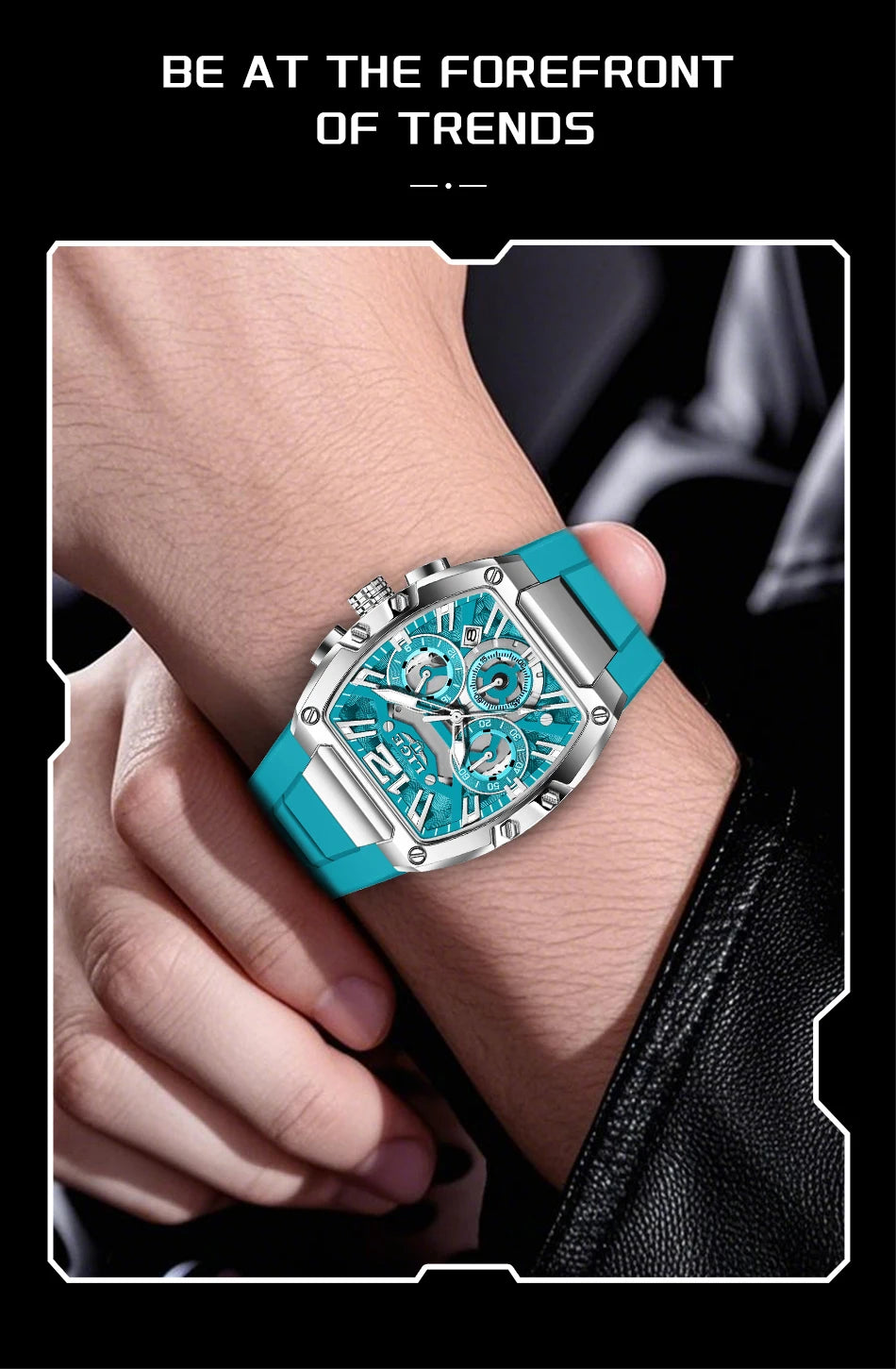 LIGE Fashion Simple Man Watch Casual Sports Military Waterproof Silicone Strap Luminous Quartz Watches for Men Chronograph Gifts