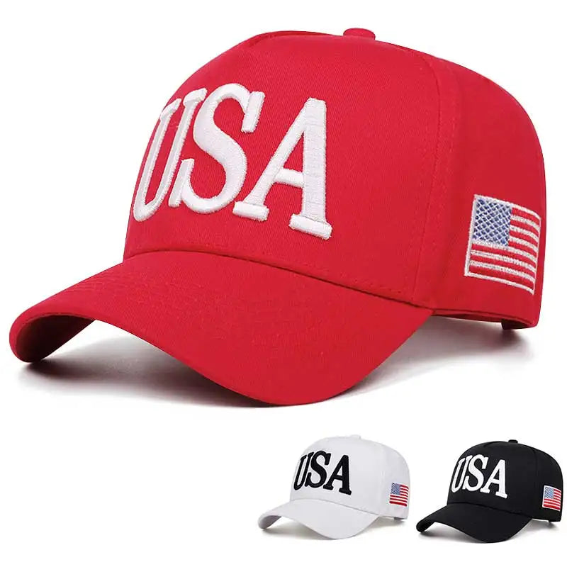 USA embroidered baseball caps, outdoor sports baseball caps BAZAARHUBO