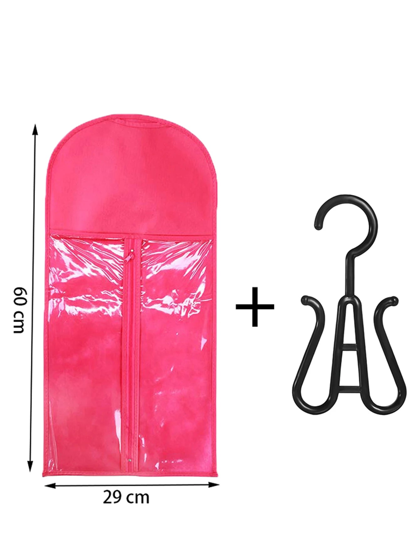 3Set Wig Storage Bag With Hanger Hair Bags With Plastic Hanger For Virgin Hair Black Wig Organizer Hangers For Multiple Wigs New