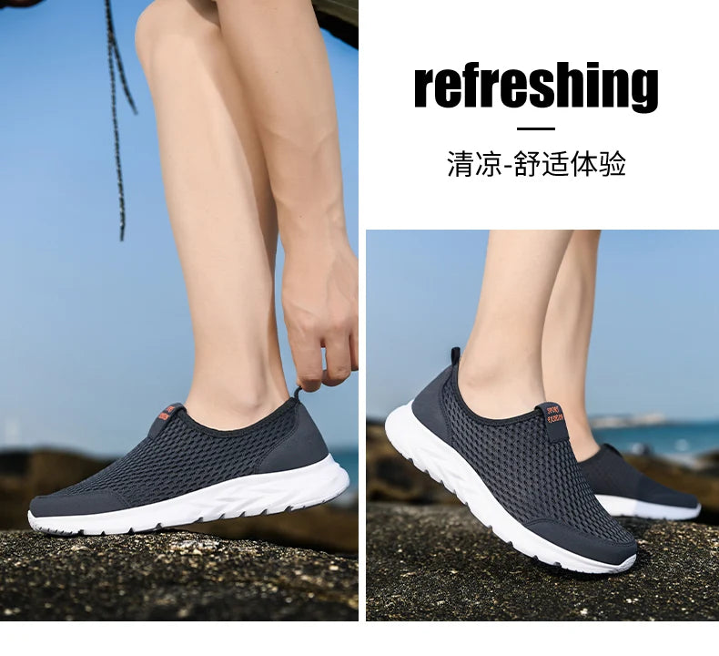 Lightweight Flat Sneakers Men Outdoor Walking Sneakers For Men Summer Large Size 48 Men's Loafers Casual SneaKers Women Male
