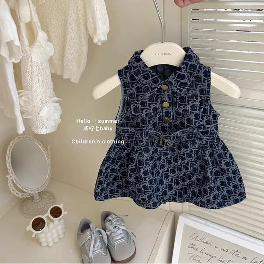 Girls Casual Dresses Lovely kids baby children toddler summer dress new style thin pretty girls outfit