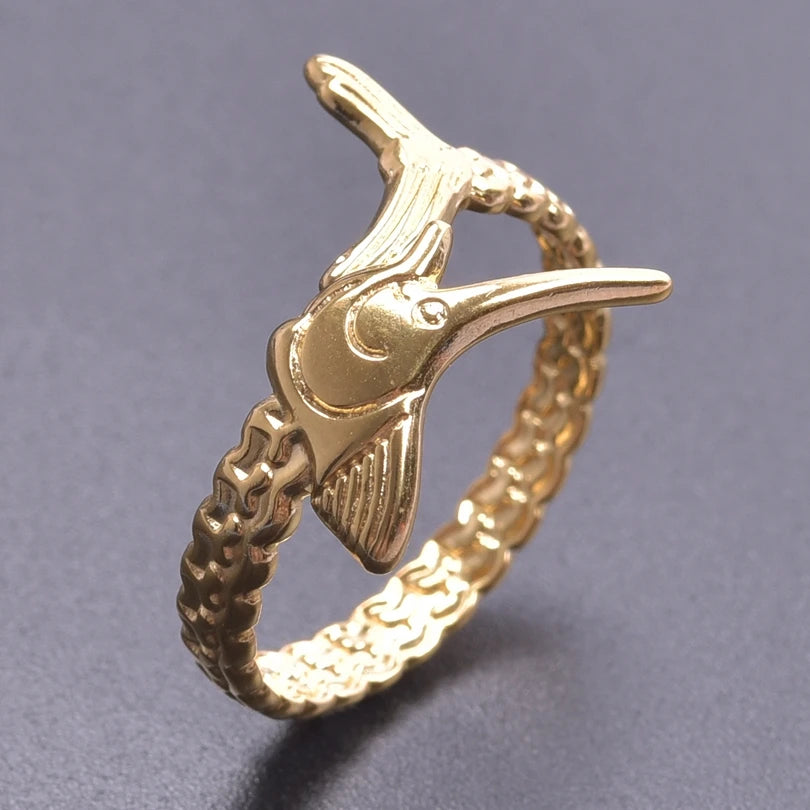 Fashion 5pcs/lot Marine Jewelry Sea Animals Conch Starfish Shell Rings Stainless Steel Rings Jellyfish Scallop Oceans Women Gift