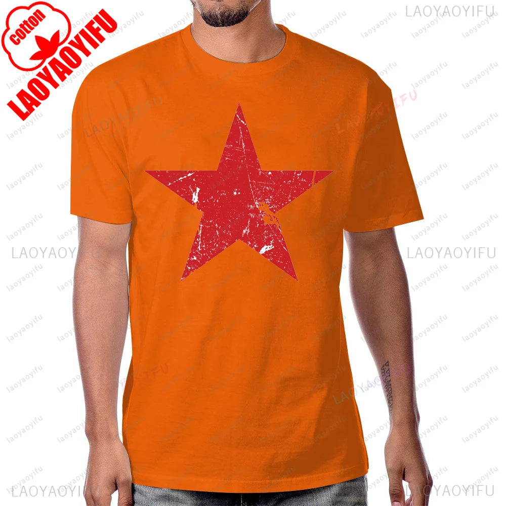 Red Star Soviet Che Guevara Revolution CCCP USSR RETRO Graphic T Shirts Woman Man Vintage Style T-shirt High Quality Cotton Tops