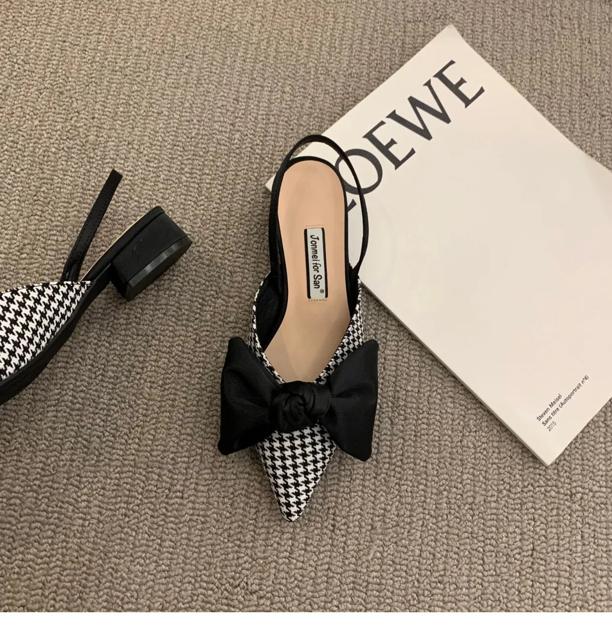 Bow Sandals Women 2022 Summer Pointed Low Heel Sandals Women Fashion Baotou Thin Strap Sandals High Heels Sandalias De Mujer