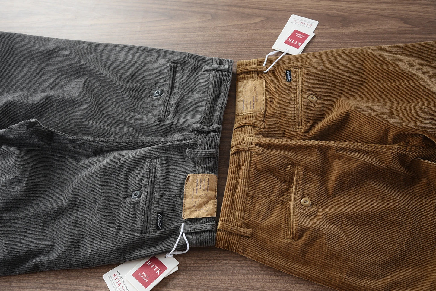 Autumn and Winter New American Retro Heavyweight Solid Color Corduroy Cargo Pants Fashion Straight Cotton Washed Casual Trousers