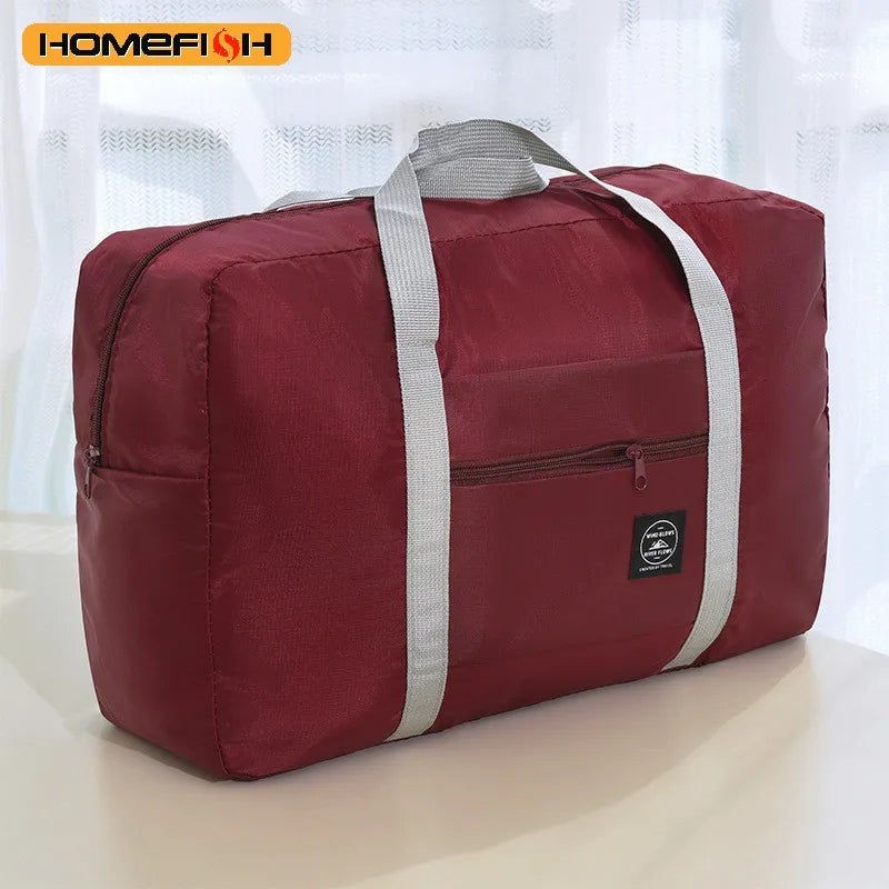 HOMEFISH Travel Bag Folding Travel Storage Bags Boarding Luggage Clothes Handbags Picnic Move House Large Handbag