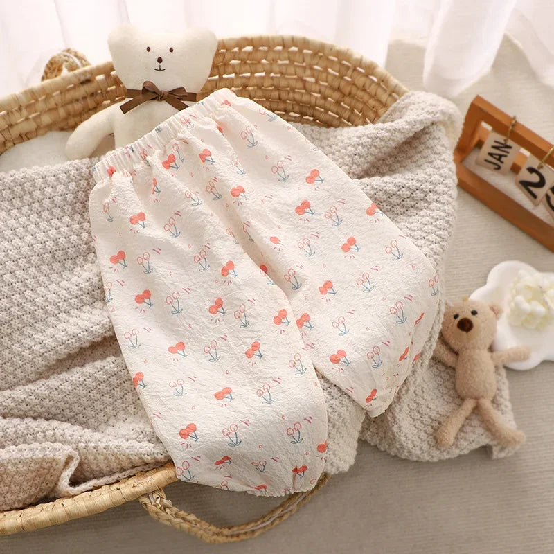 Korean Style Kids Leisure Pants 1-5 Years Summer Anti Mosquito Pants for Boys and Girls Casual Sports Pants for Children