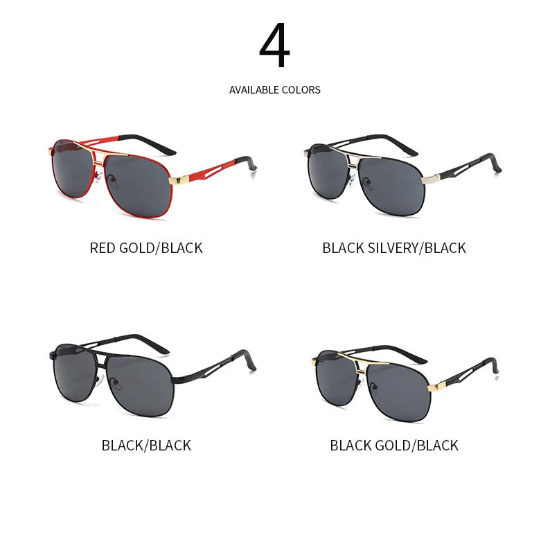 Sunglasses for Men Aviator  UV 400 Protection Military Style Metal Mirror Sun Glasses 1021 BAZAARHUBO