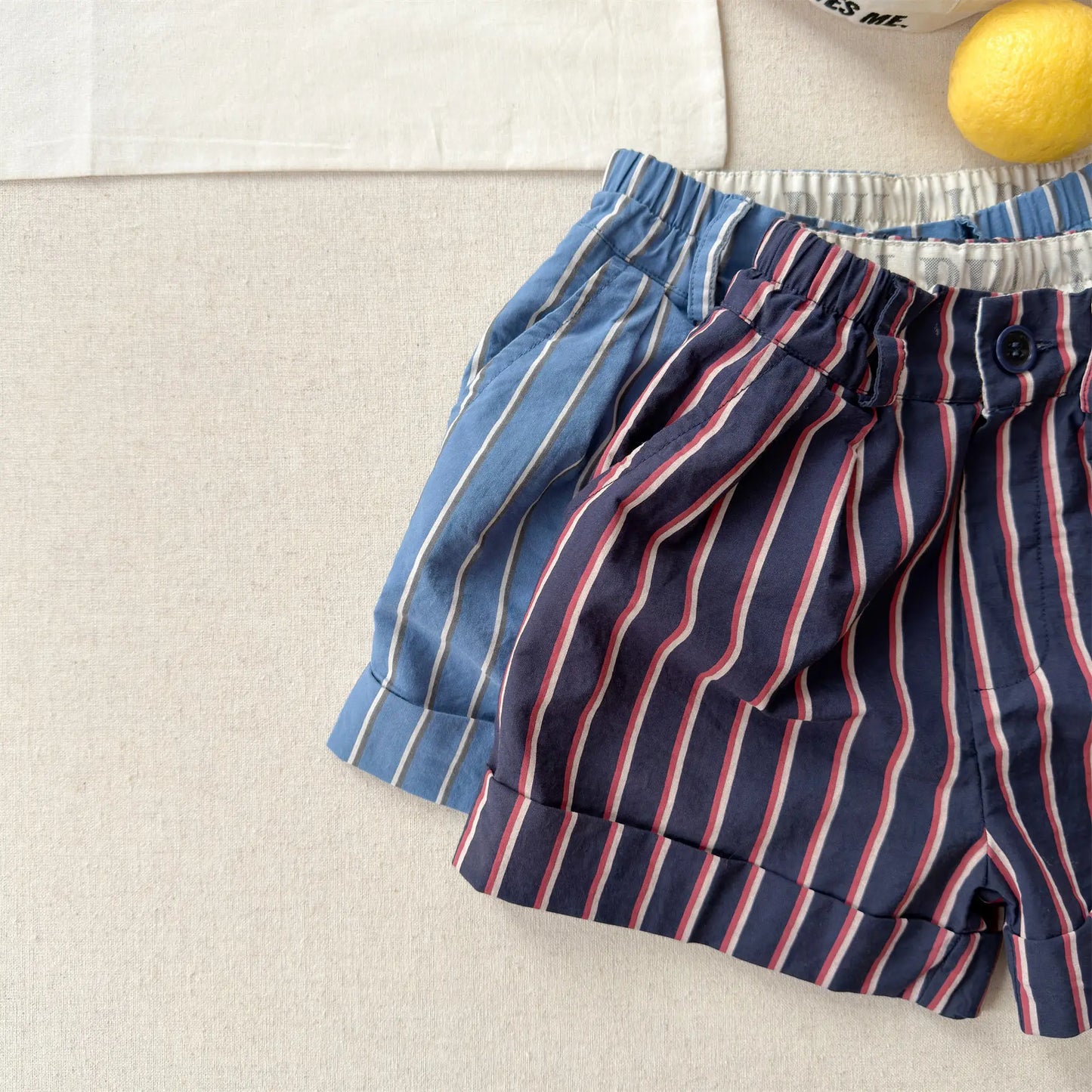 2026 Summer New Children Casual Striped Shorts Boys Girls Loose Shorts Thin Cotton Toddler Pants Fashion Kids Clothes