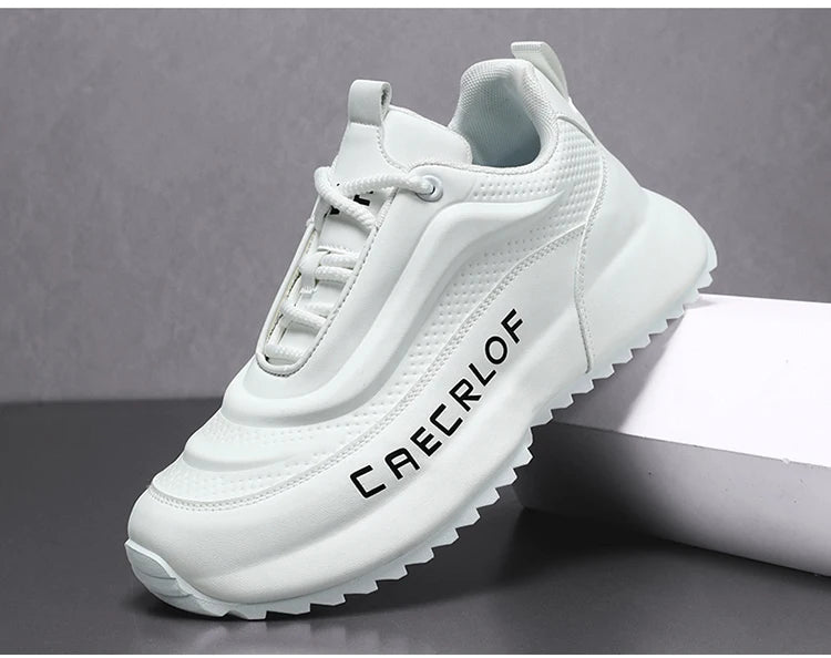Men's Low-Top Fashionable Color-Blocked Casual Sneakers, with Comfortable Lining, Non-Slip and Wear-Resistant, Height-Increasing Thick Sole, Dual-Purpose Sports and Casual Shoes