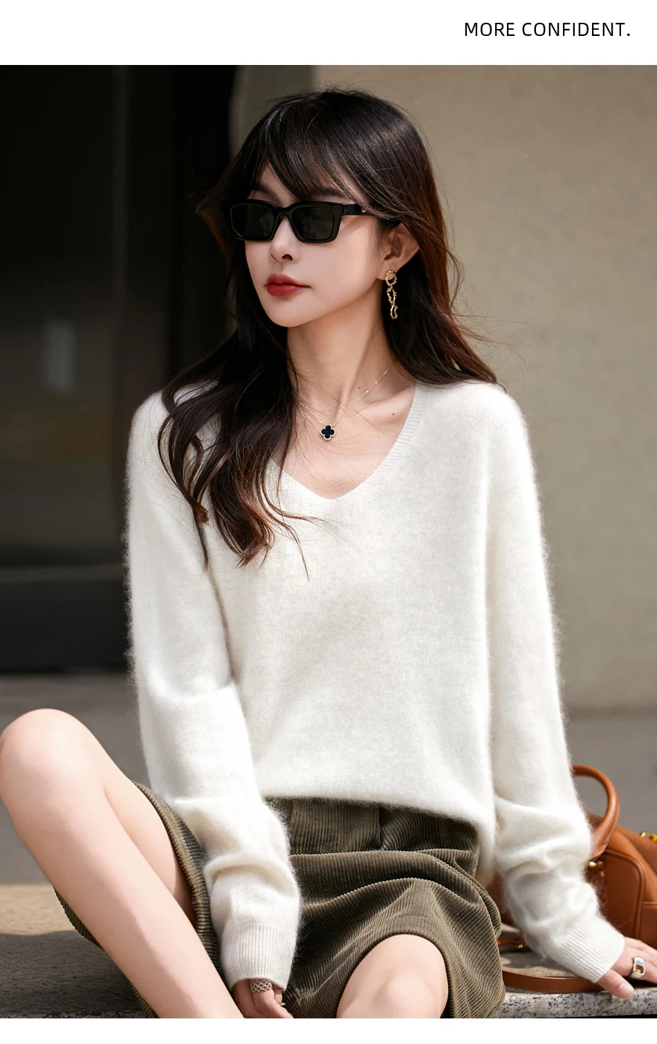 WinvyNee Women Tops Brushed Cashmere Wool Sweaters Winter V Neck Pink Warm Causal Knitted Tops Pullovers Solid Jumpers A1713002A
