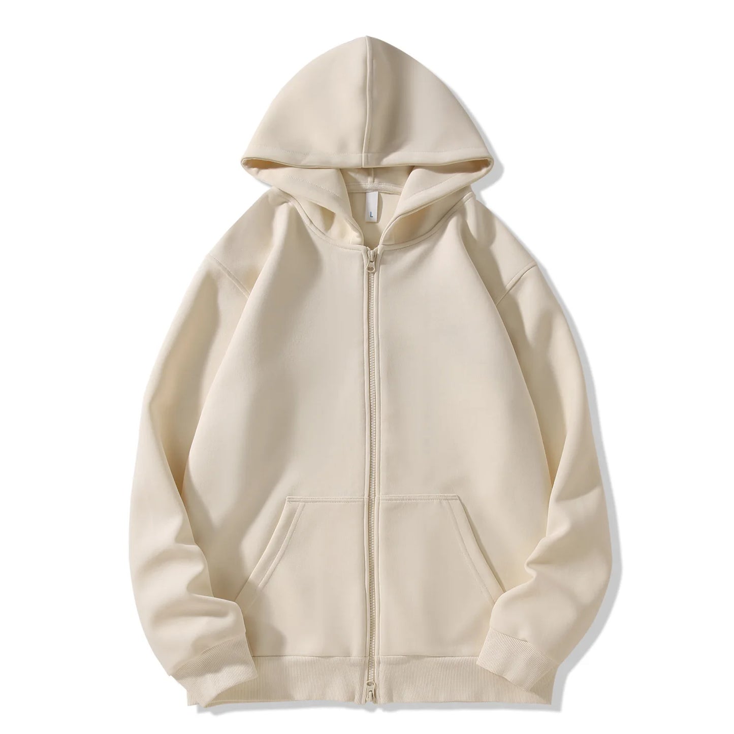 Y2K 420g Heavy-duty Cotton Blend American Hooded Zipper Sweatshirt for Men and Women in Large Size Versatile for Autumn Winter