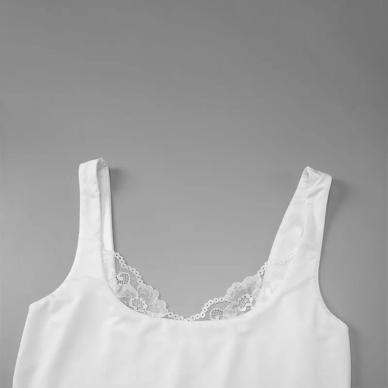 Sexy Lace Versatile Vest Solid Color Spicy Girl Style Short Vest Top Women's Fashion Sexy Y2k Top Party Vacation Summer Outfit