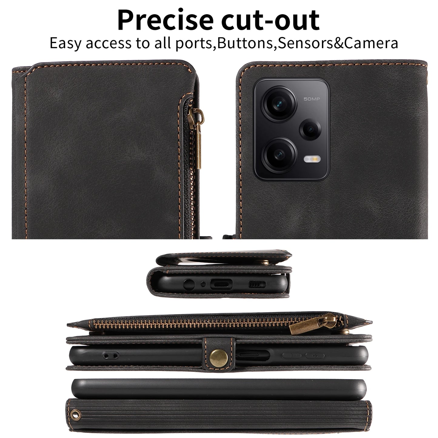 For Xiaomi Redmi Note 15 14 13 15C Poco X7 Pro F5 12 13C 14C 13T 15T Plus 5g Cases 4g Leather Wallet Card Holder Flip Phone Bags