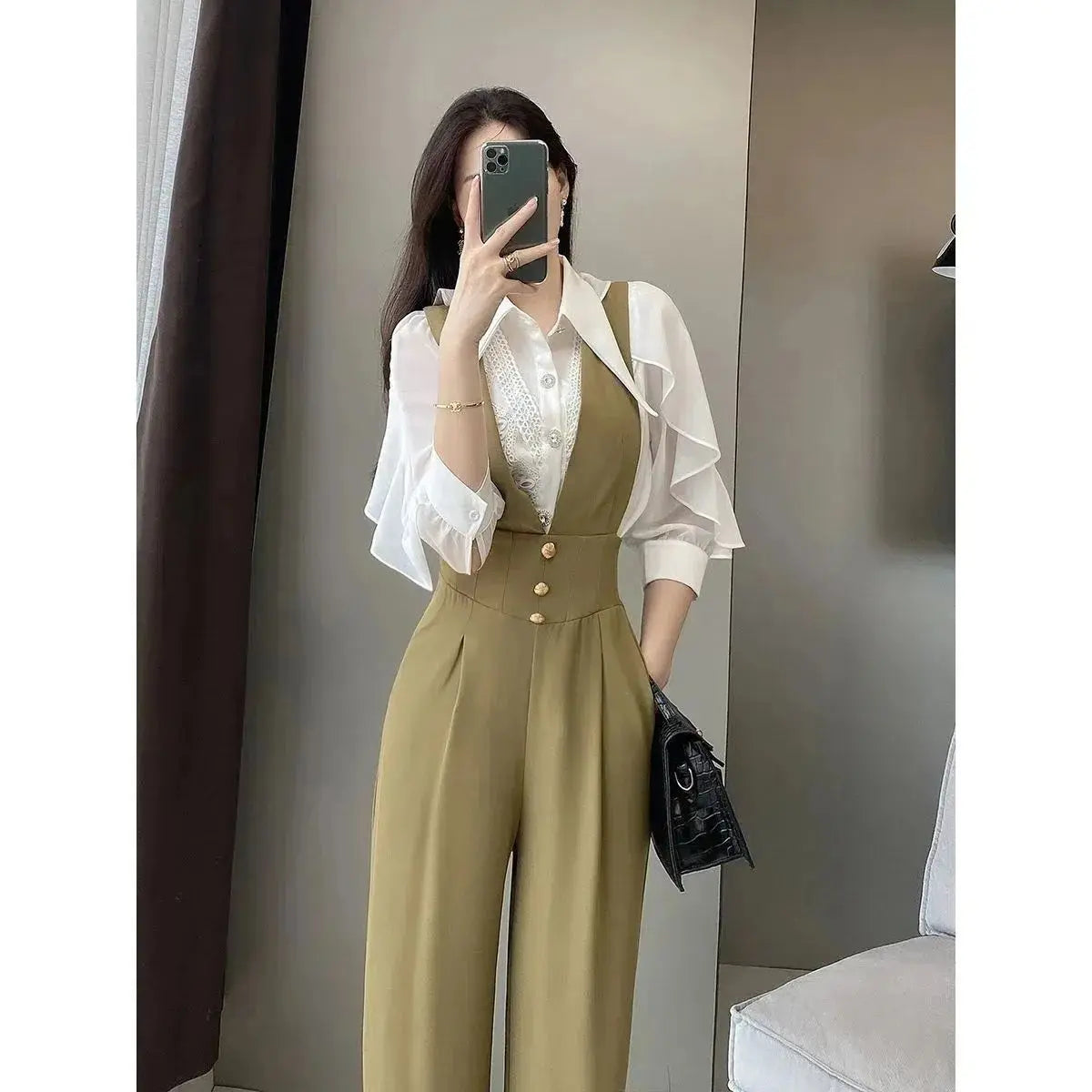 Jumpsuits Women Elegant Office Lady Solid All-match Fashion Simple Leisure Korean Style Comfortable Autumn Design Classic New
