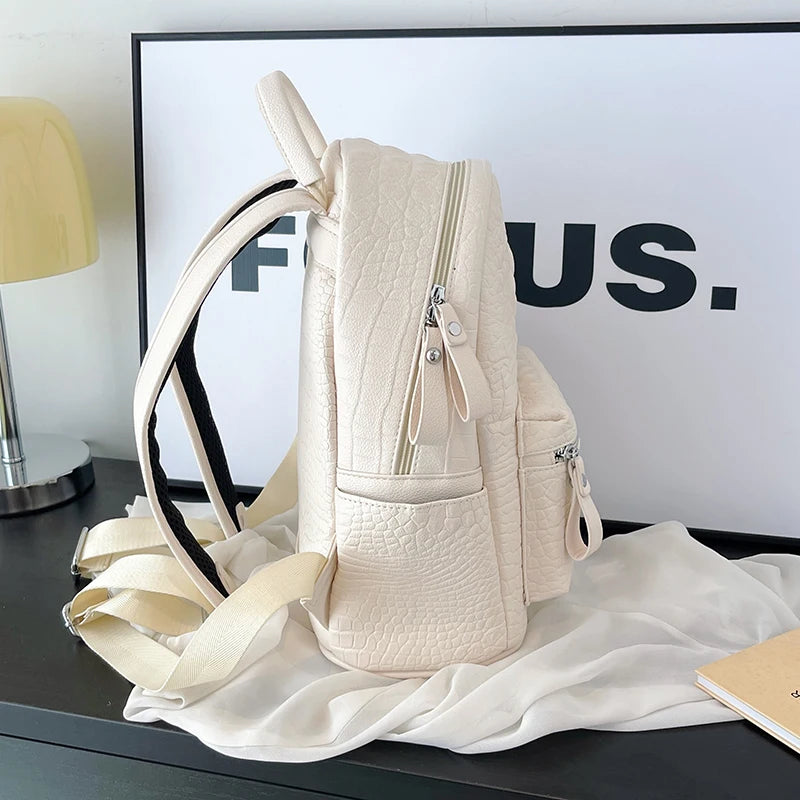 Women's Backpack Ladies Big Bagpack for Teenager Girl PU Leather Large Capacity Shoulder Bags for Women 2024 Mochilas Feminina