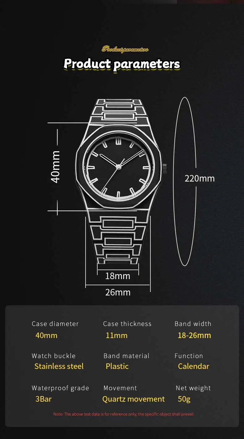 2025 New Creative Men Silicone Watch VA VA VOOM Brand Quartz Movement Creative Lines Leisure Outdoor Sports Black Wrist Watches