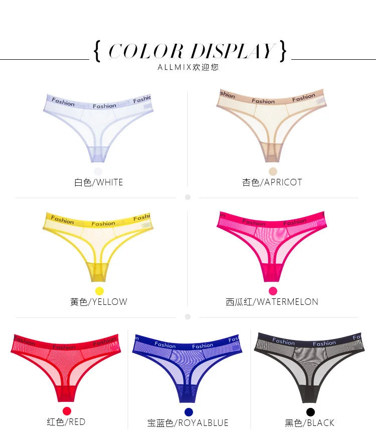 SP&CITY Sporty Style Sexy Transparent Underwear Women Crotch Cotton Briefs Soft Hollow Out Panties String Thong Sex Lingerie