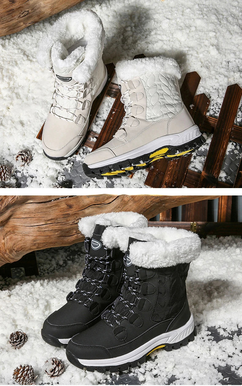 Winter New Women's Boots Plush Warm Women's Snow Boots Outdoor Non-slip Sneakers High Quality Waterproof Women Boots Botas Mujer