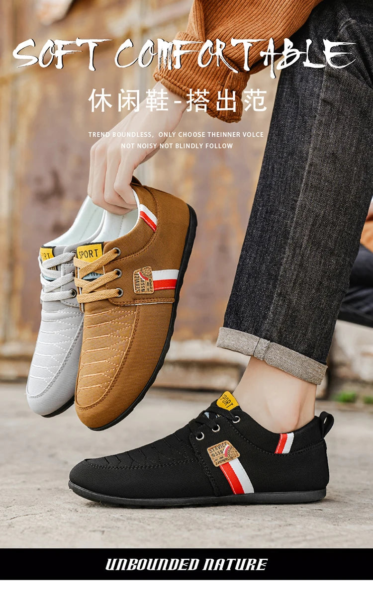 Men's Shoes New Style 2026 Spring and Autumn Flat Lightweight Sports Fashion Versatile Soft-Soled Casual Shoes Men's Simple Breathable Men's Shoes