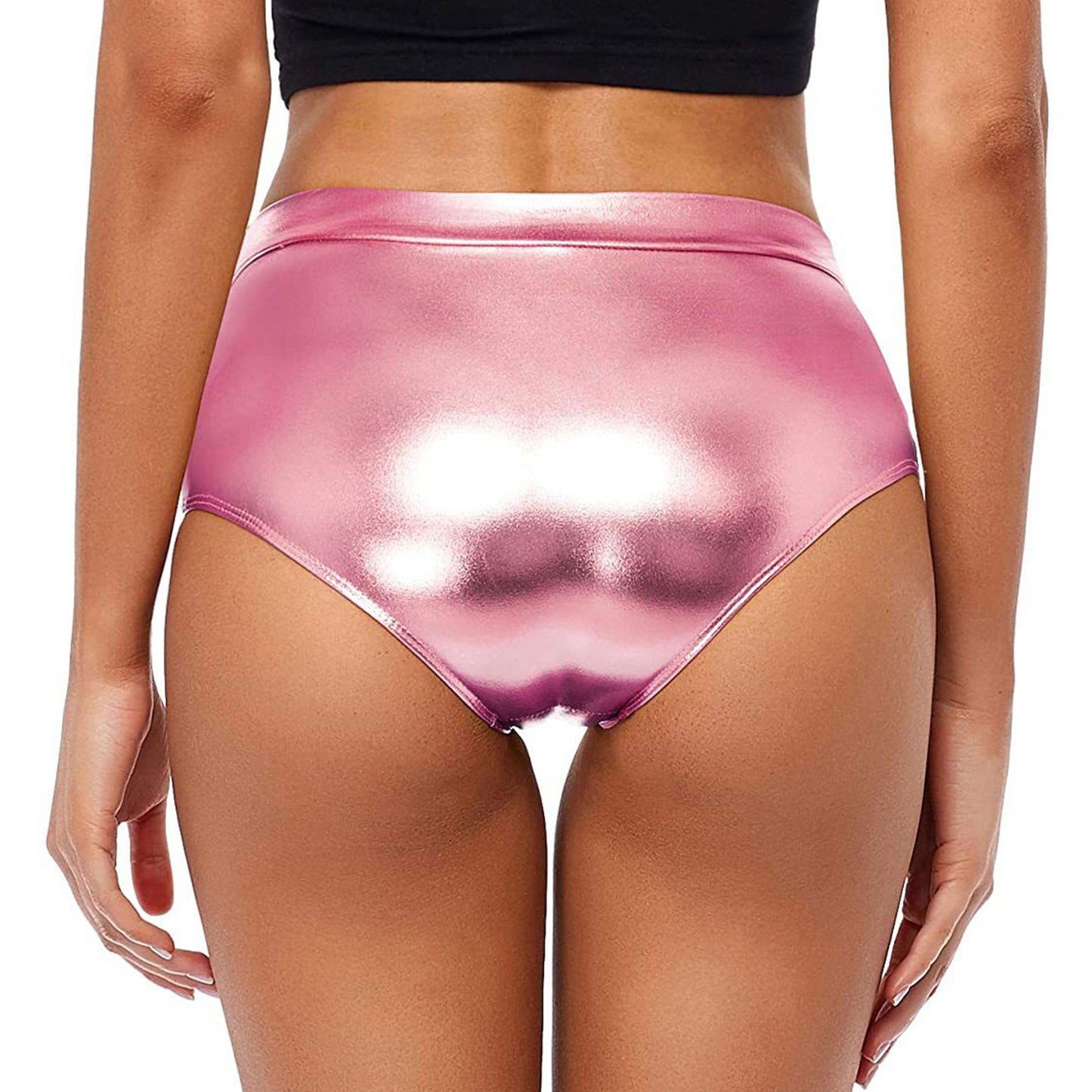Sexy Rave Dance Costume Women's Metallic Shiny Booty Shorts Skinny Panties Hot Short Pants for Carnival Club Party Bottoms
