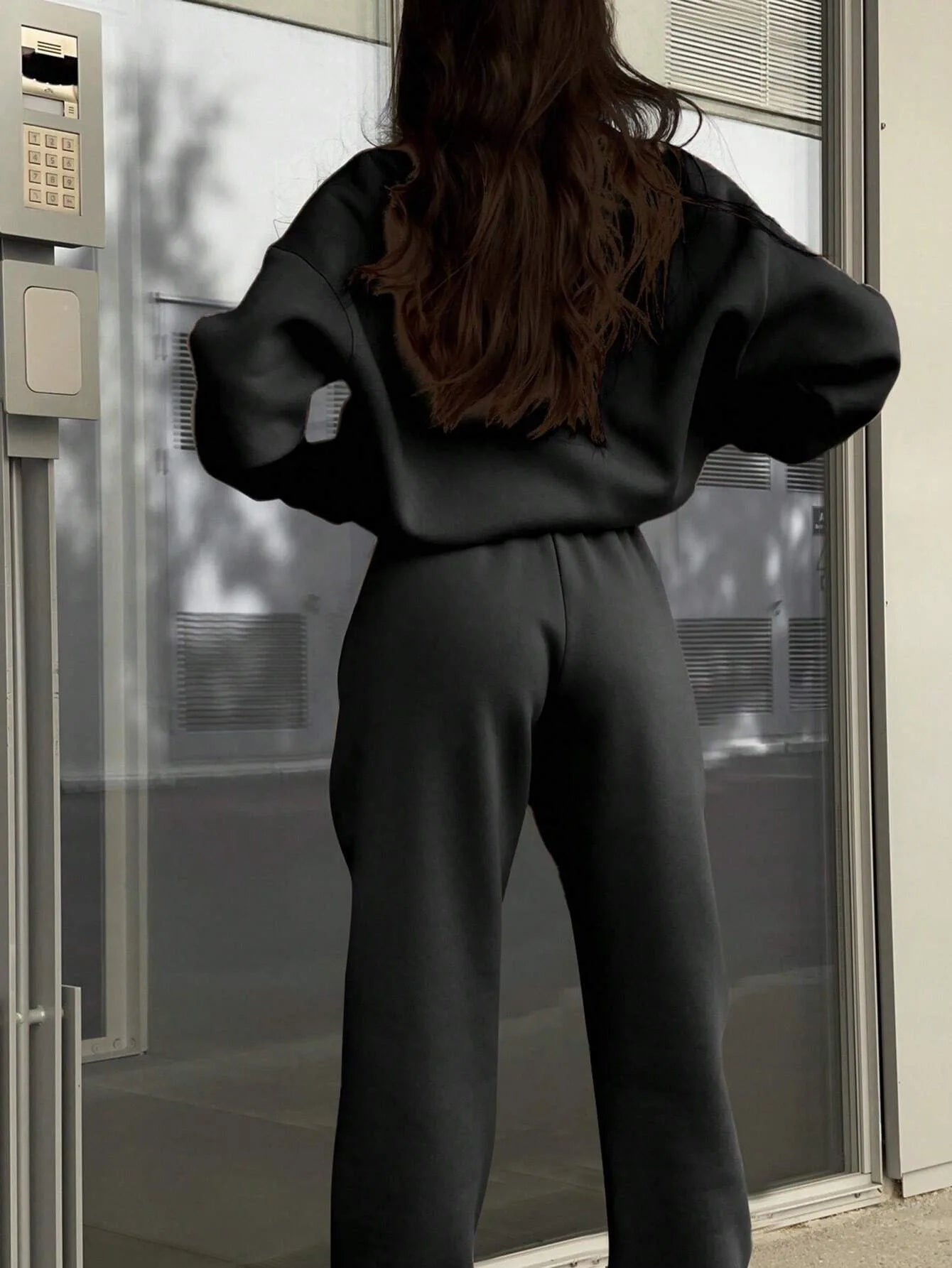 2026 Casual Pants Sets for Women Loose Long Sleeve Zipper Pullover Elastic Waist Trousers Two-piece Sets Women Tracksuit Outfits