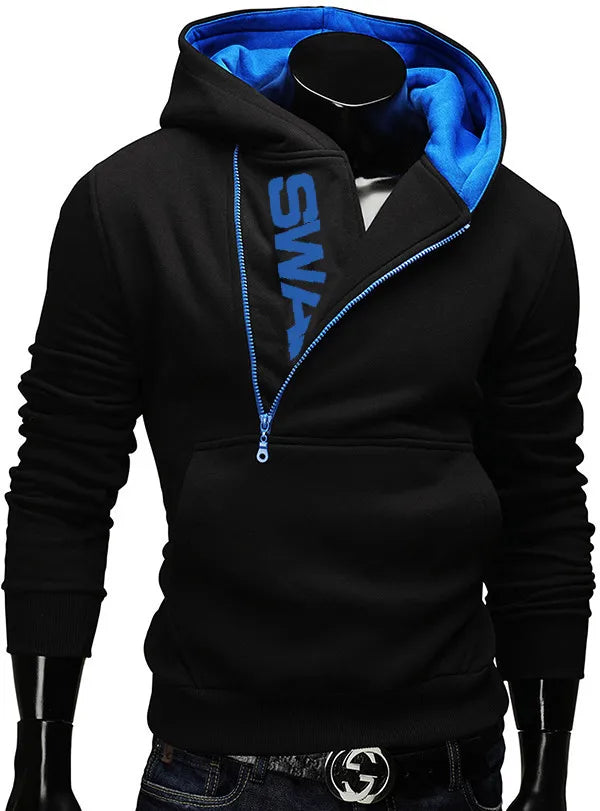 New Men's Jogging Set Fashion Sports Set Letter Hoodie Set Oblique Zipper Letter Sports Pullover Hoodie Jacket Sports Set