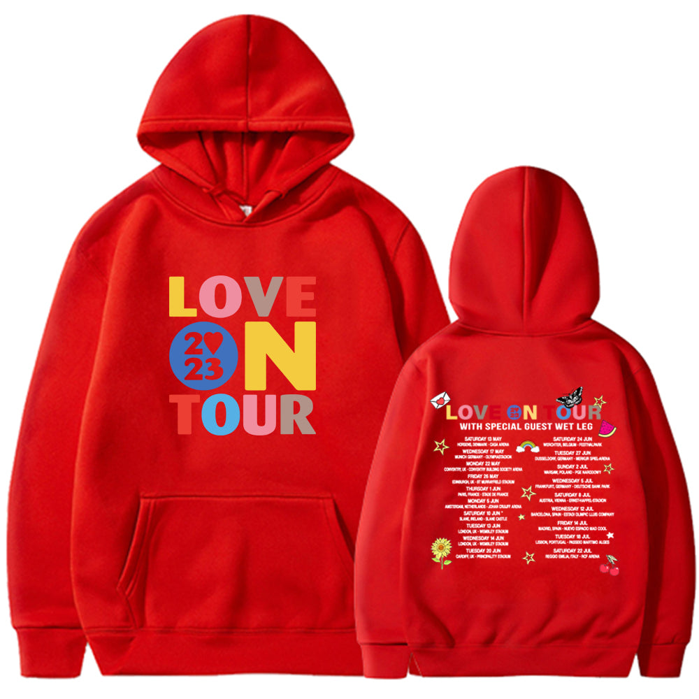 Love on Tour 2023 Hoodie HS Concert Hooded Sweatshirt Music Lover Aesthetic Pullovers Unisex Graphic Hoodies Love on Tour Merch