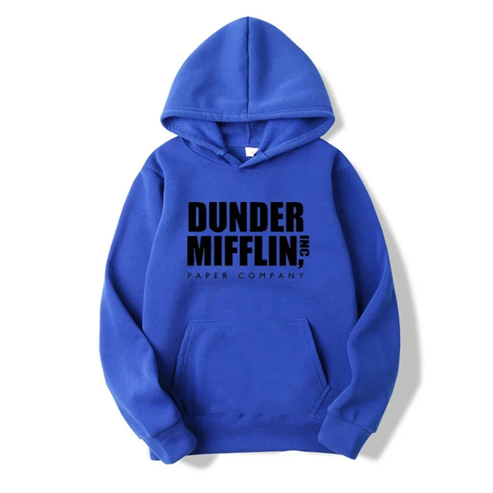 The Office Dunder Mufflin INC Paper Hoodie Dwight Schrute Sweatshirt Soft Comfortable Men Women Casual Pullover Hooded Sweater BAZAARHUBO
