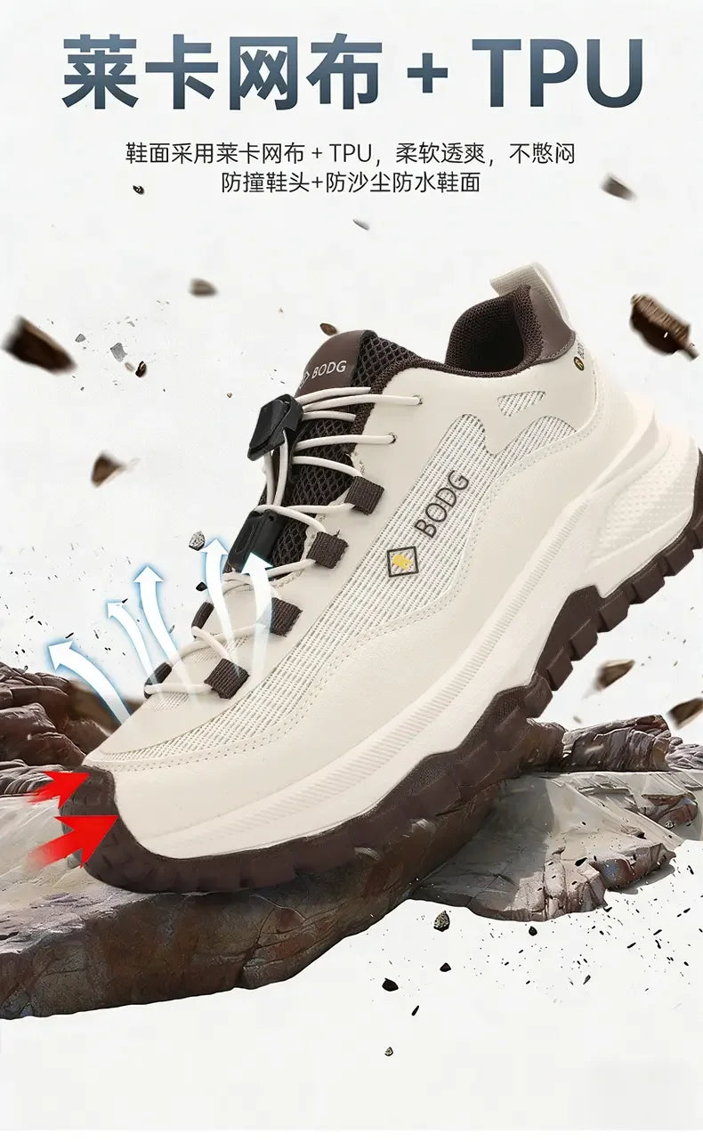 Men's Outdoor Off-Road Running Shoes, Lightweight Breathable Casual Shoes, Anti-slip Wear-resistant Hiking & Trekking Sneakers