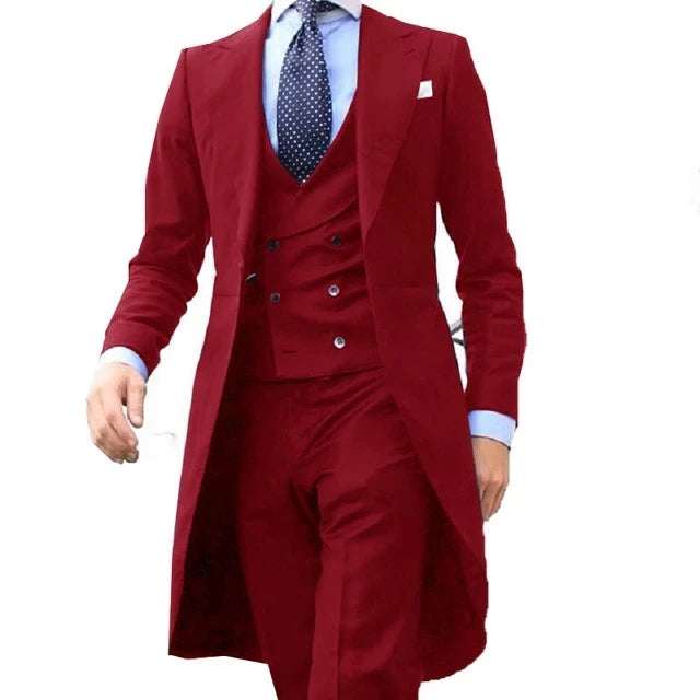 CustomizedGold Collar Ivory Men Suit Wedding Party Formal Groom Groomsman Prom Business Male Tuxedos 3 Piece Set Jacket Vest Pan