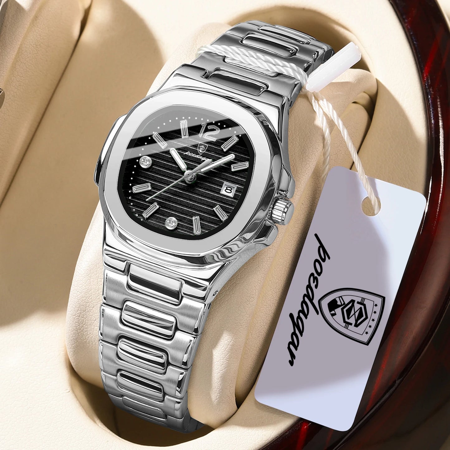 POEDAGAR Casual Fashion Ladies Wristwatch Luminous Waterproof Date Woman Watch Luxury Quartz Square Women's Watches Reloj Hombre