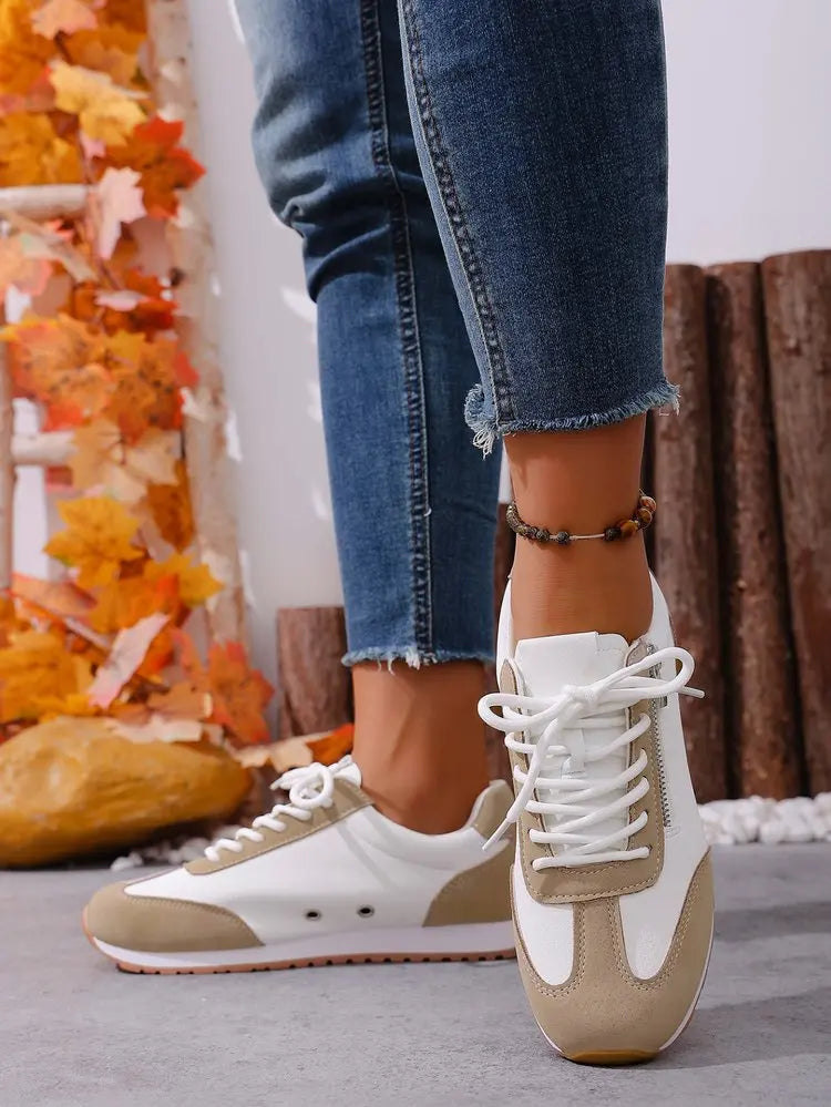 Roman Trendy Spring/Autumn Running Shoes Student Campus Flat Vulcanized Shoes Fashion Sneakers Casual Comfortable Round Head