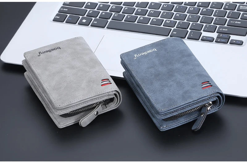 Baellerry New Men Wallets High Quality Brand Card Holder Short Male Purses Zipper Coin Pocket Large Capacity Men's Wallet
