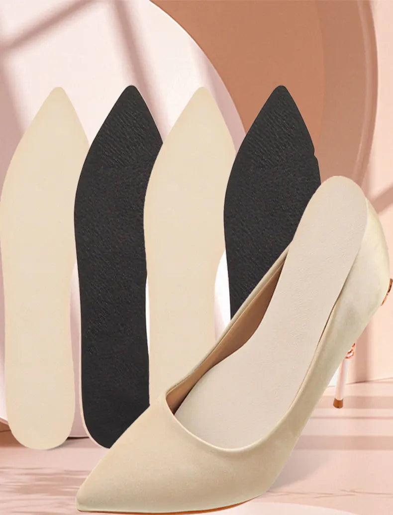 Leather Insole for Shoes Sandals High Heels Half Pads Non-slip Insert Women Ultra-thin Sweat-absorbing Breathable Can Be Pasted