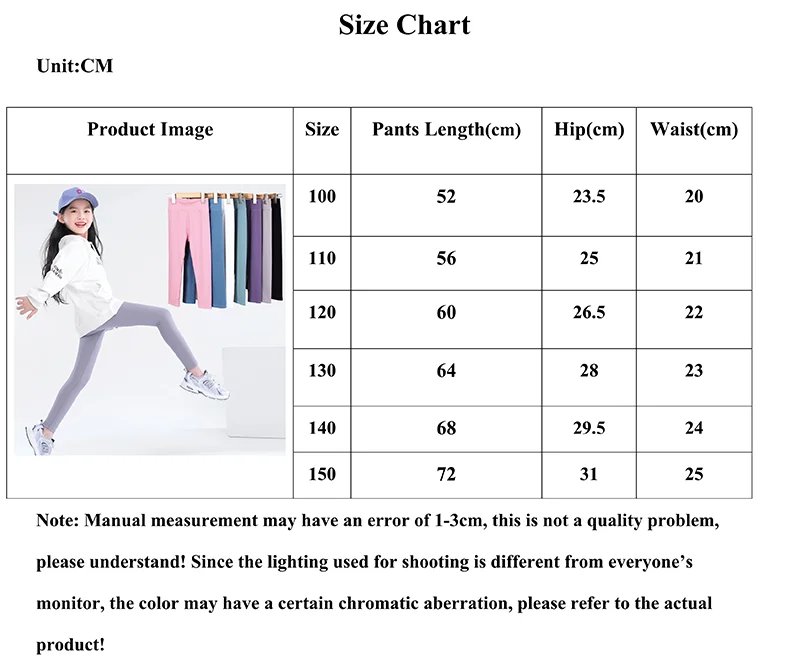 Autumn Solid Kid Leggings Girl Thin Tights Sweatpants 2+y Child Casual Ankle Length Pants Spring Toddler Skinny Cropped Trousers