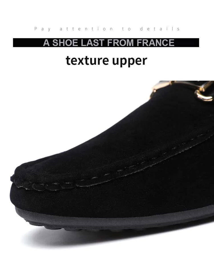 Spring and Summer Men's Shoes, Low-Cut Beanie Shoes, Versatile Casual Shoes, Breathable Leather Shoes, Black Work Shoes, Slip-Ons
