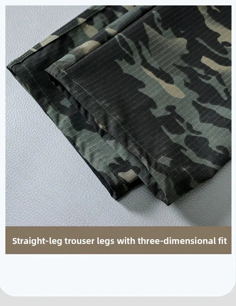 Water-Resistant Tactical Work Pants for Men Multiple Pockets Outdoor Military Fans Casual Pants Spring Autumn American Style