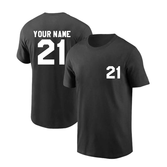 Funny Personalized Custom 21 T-shirt Present Gift/Football/Basketball/Baseball/Hockey/Soccer TShirt Women Men Tee Any Color Text