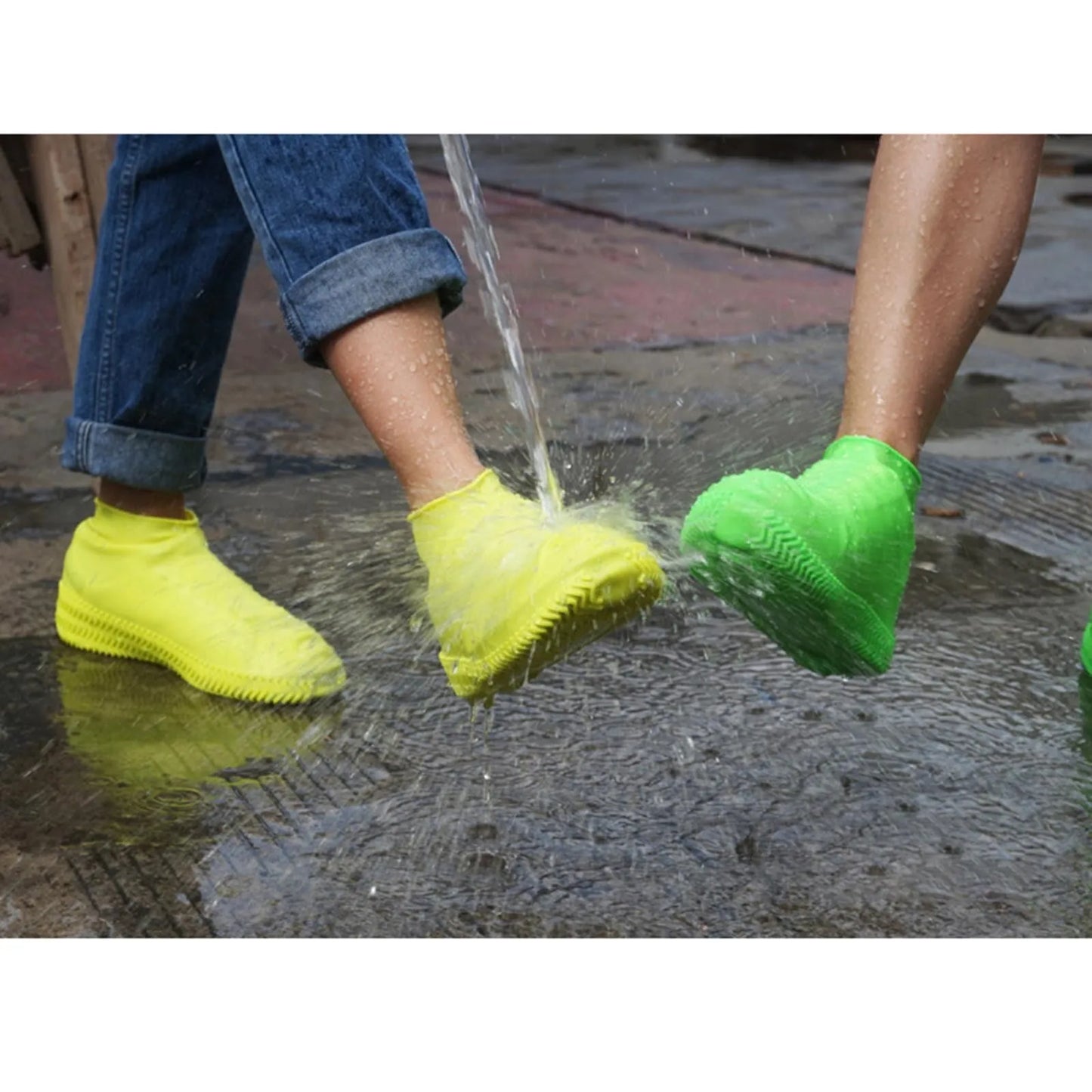 Waterproof Shoe Covers,Non-Slip Water Resistant Overshoes,Thicken Silicone Rubber Rain Shoe Cover Protectors For Kids Men,Women
