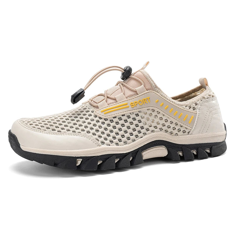 Breathable Mesh Men's Sneakers Outdoor Shoes For Men Summer Hiking Shoes Big Size 39-47 Wading Shoes Athletic Walking Shoes