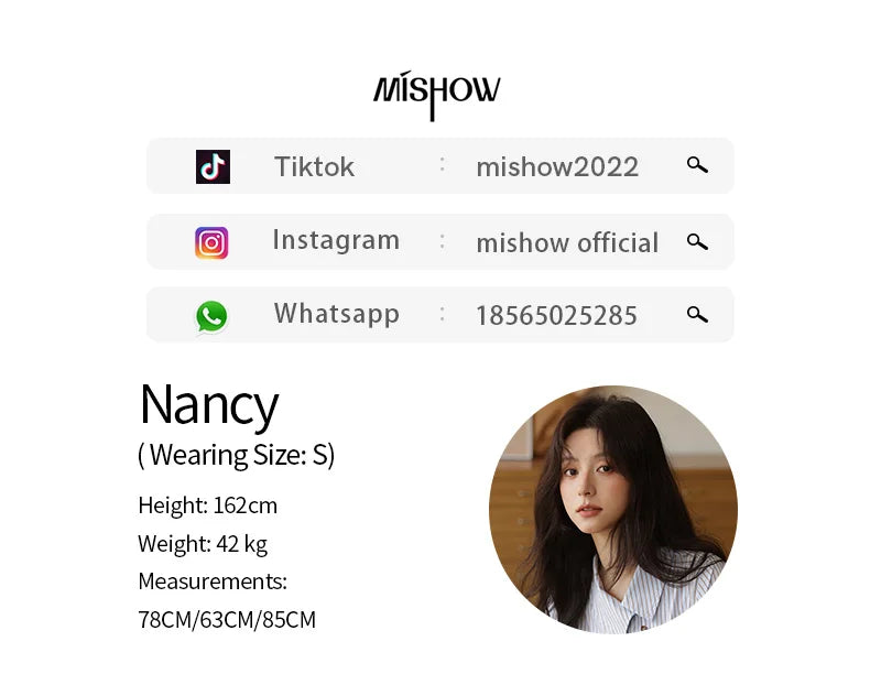 MISHOW Women's Striped Asymmetric Shirt 2025 Autumn New Arrival Vintage Loose Long Sleeve Tops Commuter Woman Clothes MXE42C2375 BAZAARHUBO