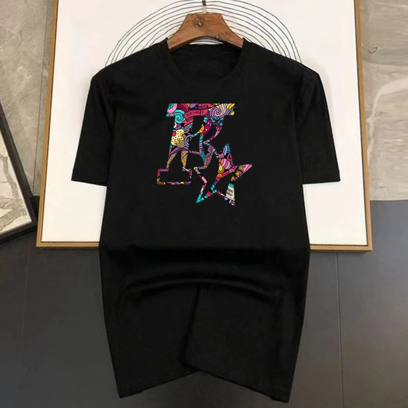 Men's and Women's New Star K Top Basic Cotton T-shirt Summer round neck fashionable casual short sleeves