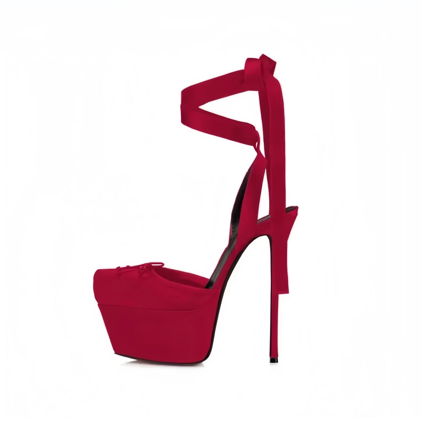 2025 Spring New Square-Toe High Heels Bow Knot Peep-Toe Platform Sandals for Women, Sexy Evening Party Club Wedding Shoes