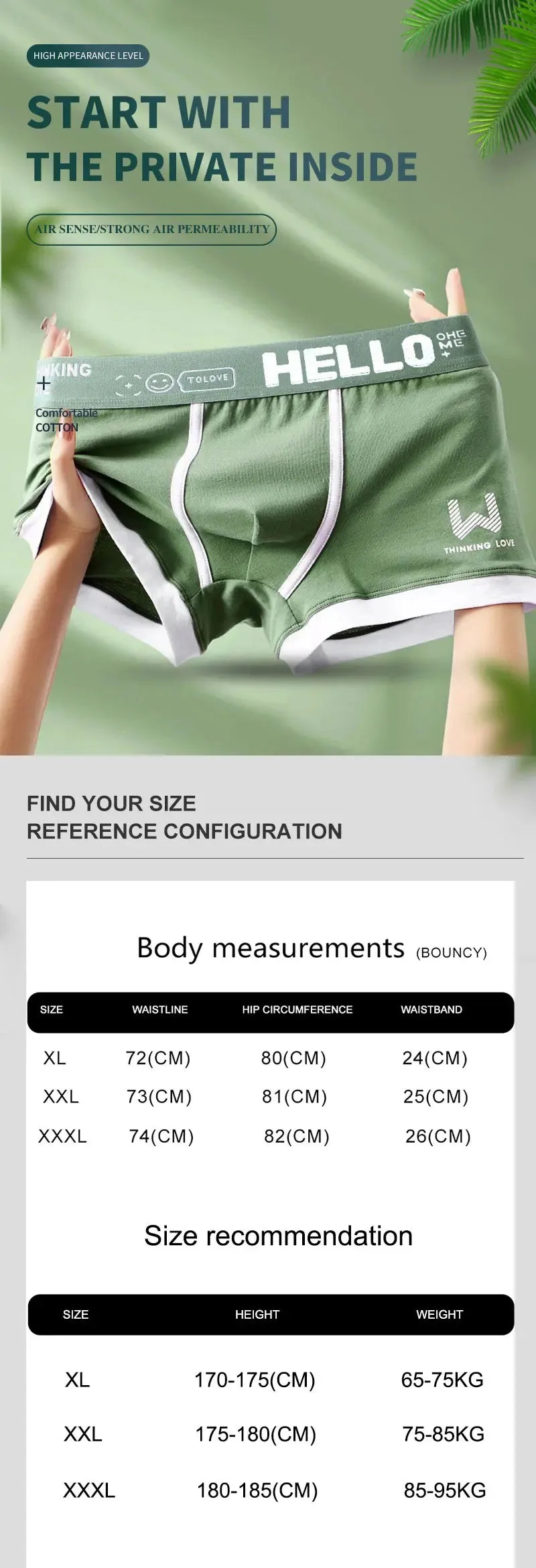 Men's Underwear Cotton Underwear Letter Waistband Comfortable Breathable Soft High Elasticity Boxer Fashion Casual Sports Shorts