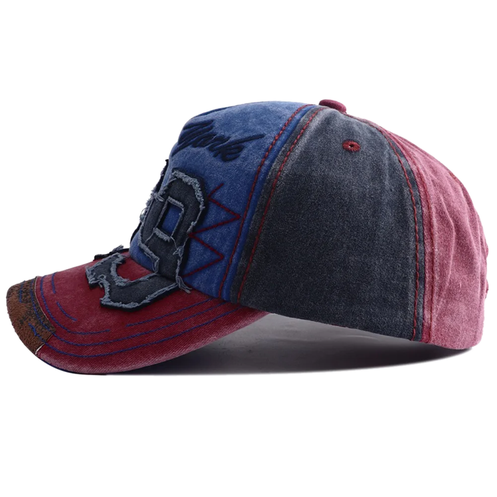 New Unisex Washed Cotton Baseball Cap Men Women Letter Embroidery Vintage Cap Adjustable Casual Outdoor Streetwear Sports Hats BAZAARHUBO