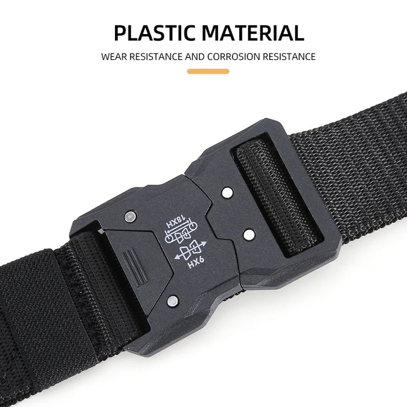 Plastics Tactical Belt Quick Release Outdoor Belt Soft Real Nylon Sports Accessories Men And Women Black Belt BAZAARHUBO