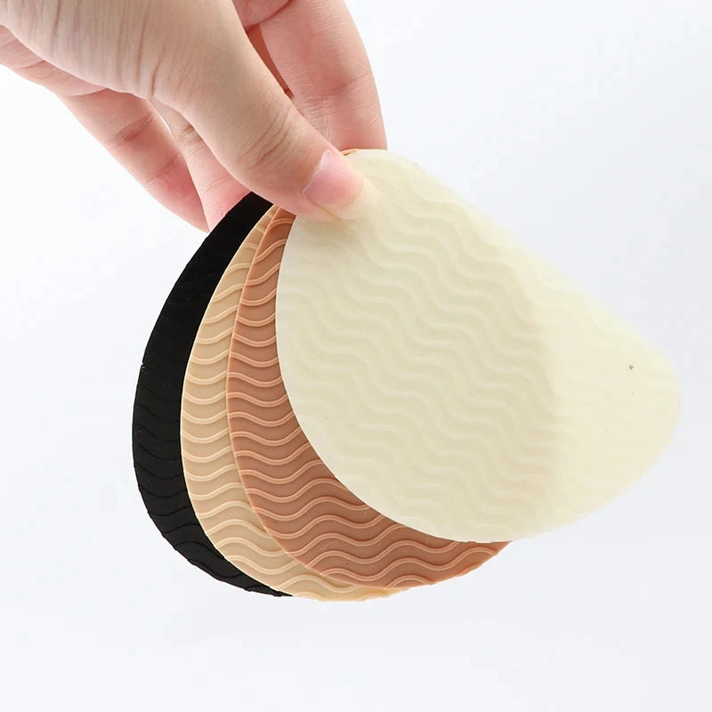Women High Heels Rubber Sole Protector Non-Slip Wear-Resistant Forefoot Pads Self-Adhesive Insoles Sole Repair for Comfort