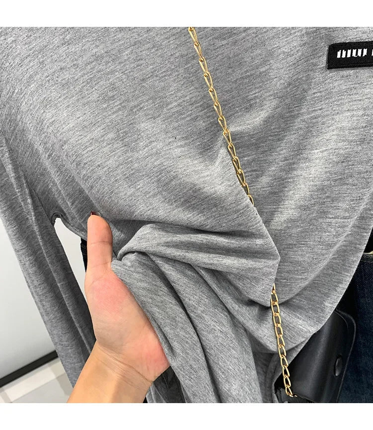 Laceleather Women's Long Sleeve T-Shirt Light Thin Sun Protection Base Layer Shirt Early Autumn New Style Label Attached